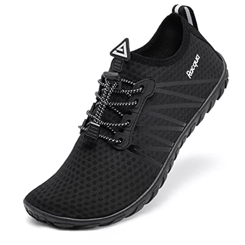 Image of Racqua Water Shoes Beach Swim Sea Aqua Surfing Wet Boating Shoes Diving Non Slip Hiking Breathable Quick Dry Lightweight Shoes for Women Men Black 11