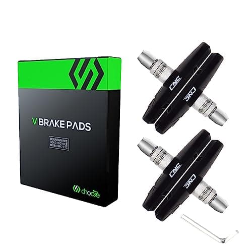 Image of Chooee Bike V-Brake Pads, Bicycle 70mm Brake Pad Set, 2 Pairs Universal Brake Shoes Black