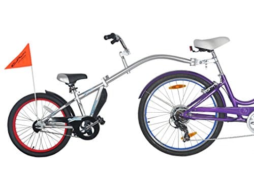 Image of WeeRide Co Pilot Tagalong Trailer Child Bike Seat - Silver