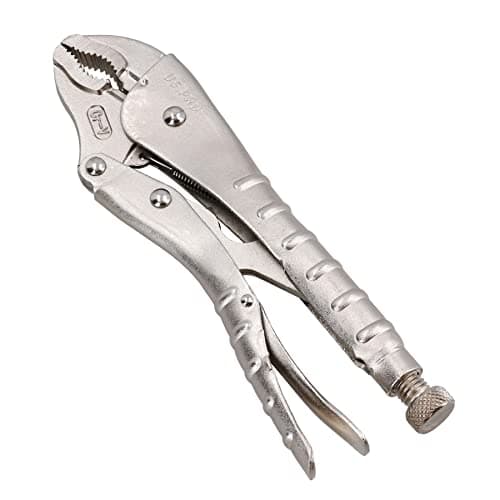 Image of 10” (250mm) Curved Jaw Locking Pliers Mole Grips with Ribbed Handles