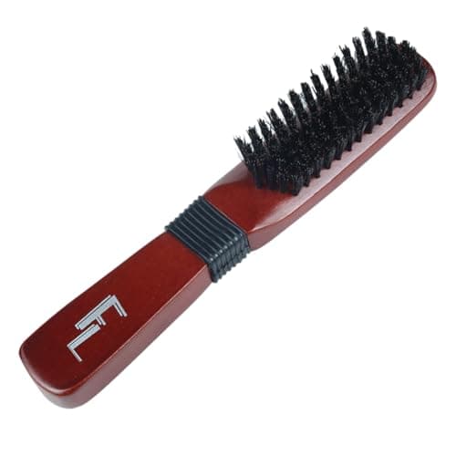 Image of Fine Lines Boar Bristle Hair Brush – Reduces Frizz & Smooths Flyaways – Sleek Styles, Wooden Handle – Women & Men – Afro, Curly & Straight Hair – with Mixed Nylon for Detangling & Shine
