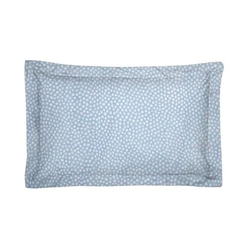 Image of Oxford Pillowcases 2 Pack Pattern Dots Blue Cotton Pair Pillow Covers 2(50x75+5)