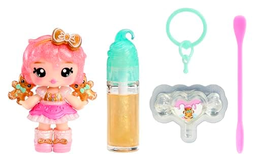 Image of Yummiland x Holiday Lip Gloss Doll - Gigi Gingerbread - Includes 1 Doll, DIY Lip Gloss + Keychain, Cosmetic Play, Seasonal Collectible, Suitable for Children Ages 4+
