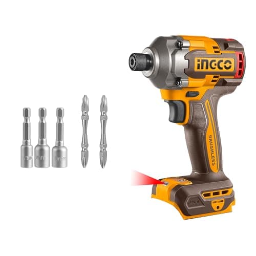 Image of INGCO Li-Ion 1/4'' Hex Brushless Impact Driver (Body Only) 20V Cordless Impact Driver 285NM, 2600RPM, 3 Speed CIRLI20281