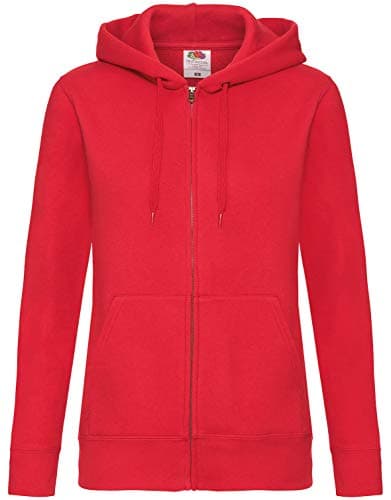 Image of FRUIT OF THE LOOM Men's Classic Hooded Sweat, Red, S UK