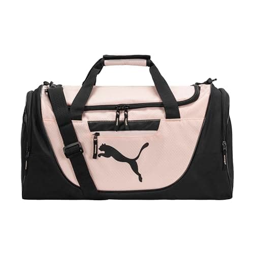 Image of PUMA Women's Evercat Candidate Duffel Bag, Black/Light Pink, One Size