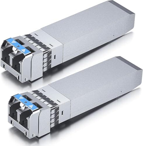 Image of 10Gtek [2 Pack 10Gb SFP+ LR Singlemode Module 10km, 10GBase-LR LC Transceiver Compatible for Cisco SFP-10G-LR, Meraki, Mikrotik, Ubiquiti UniFi UF-SM-10G, Netgear, Zyxel,Qnap,Synology,D-Link and more