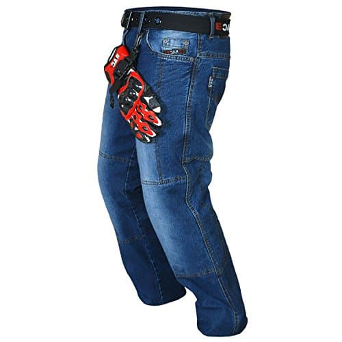 Image of RAC3 Original Mens Motorbike Protective Armoured Lining Blue Denim Jeans Trousers (W32'' X L32'')