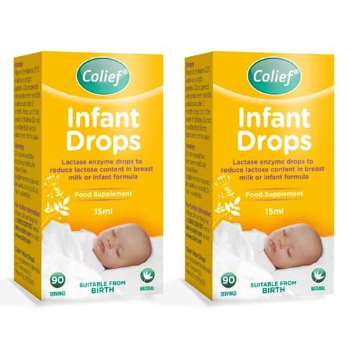 Image of 2 X 15ml - Colief Infant Drops | Lactase Enzyme Drops | Natural Colic Relief for Babies | Reduces Bloating, Wind and Crying.