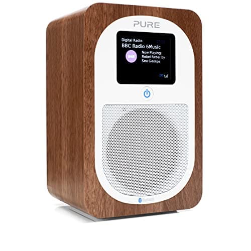 Image of Pure Evoke H3 portable Digital Radio (DAB/DAB+/FM radio, Bluetooth, sleep timer, alarm function, countdown timer, 40 station presets, AUX, battery operation possible) Wood Walnut