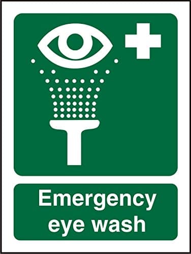 Image of Seco Emergency Eye Wash Sign, 150mm x 200mm - Self Adhesive Vinyl