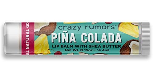 Image of Crazy Rumors Pina Colada Shea Butter Soothing Lip Balm Stick for Dry Lips, 100% Natural and Vegan 4g