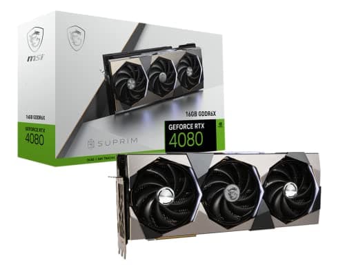 Image of MSI Gaming GeForce RTX 4080 16GB GDRR6X 384-Bit HDMI/DP Nvlink Tri-Frozr 3 Ada Lovelace Architecture Graphics Card (RTX 4080 16GB SUPRIM)