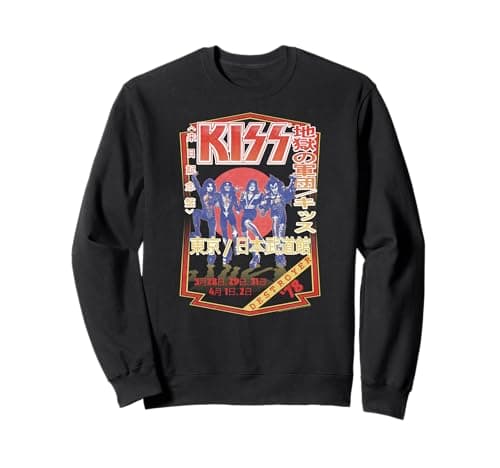 Image of Official KISS Tour 78 Japan Vintage Retro Hard Rock Band Sweatshirt