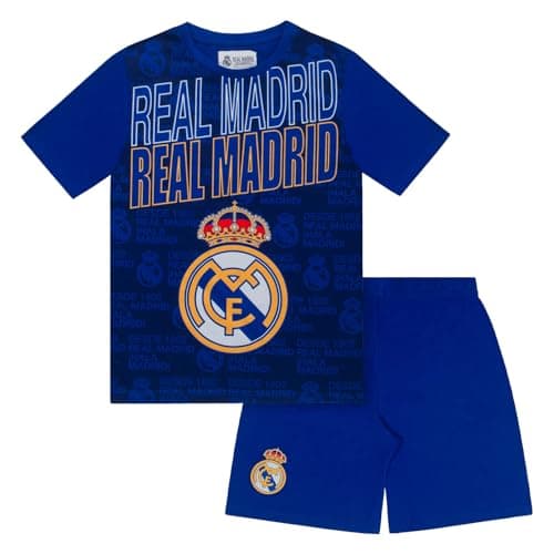 Image of Real Madrid Boys Short Pyjamas Official Football Sleepwear Reflex Blue - Age 12-13 Years