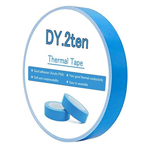 Image of DY.2ten Thermal Adhesive Tape 10mmx25mx0.2mm, Double Sided Thermally Conductive Tapes,Cooling Tape for Heat Sink,LED Strips,Computer CPU, GPU,Coolers,SSD Drives,Easy to Apply,High Durability