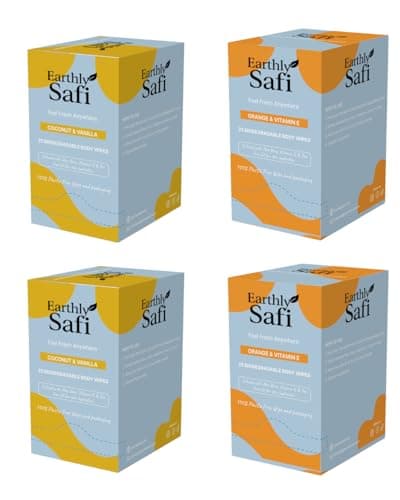 Image of Biodegradable Body Wipes for Adults – 100% Bamboo, Plastic-Free, Flushable, Eco-Friendly Gym & Travel Wipes, No Harsh Chemicals, Sensitive Skin Safe, Individually Wrapped (100 Wet Wipes Pack)