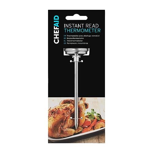 Image of Chef Aid Instant Meat Thermometer with easy to read dial, Classic style Meat Probe to ensure meat cooked to required level with a operating range of 0 to 100 degrees Celsius