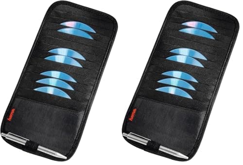 Image of Hama | 12 CD Automotive Sun Visor Case | Black, 00017327 (Pack of 2)