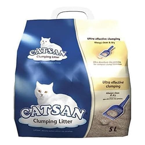 Image of Catsan Clumping Litter 5L 5000g Bulk Pack of 3, Low-Dust Hygienic Cat Litter with Natural Minerals, Strong Clumping Action for Easy Cleaning, Helps Control Odour and Maintain Clean Litter Trays