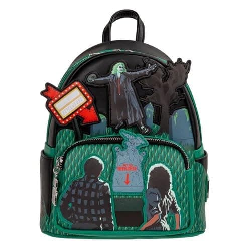 Image of Loungefly Beetlejuice Graveyard Glow-in-the-Dark Mini-Backpack