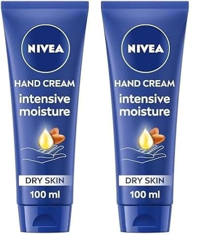 Image of NIVEA Intensive Moisture Hand Cream (100ml), Nourishing Hand Cream with Almond Oil and Shea Butter, Daily Intensive Moisturising Hand Lotion for Dry Hands (Pack of 2)