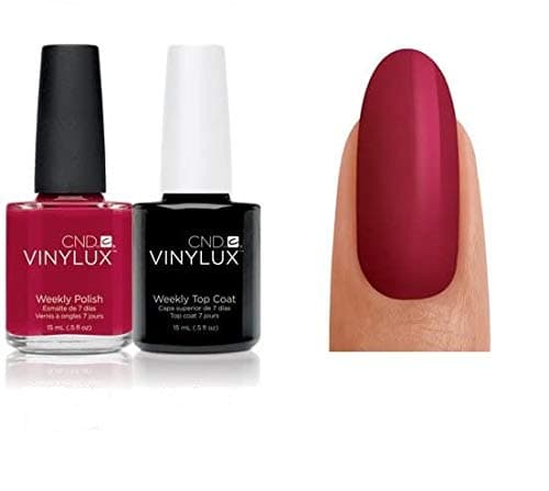 Image of CND Creative VINYLUX DUO - TOP COAT + WILDFIRE - Weekly Polish - 2 X 15ml