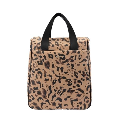 Image of Fiorelli Women's Effie Backpack, Stylish Backpack with Adjustable Straps & Laptop Compartment, Leapard Print Faux Leather