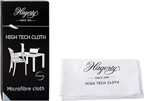 Image of Hagerty High Tech Cloth microfibre cloth 40 x 36 cm, Extra fine glasses cloth microfibre cleaning cloth for lens screen glass crystal polycarbonate etc, Scratch-free and lint-free, Without chemicals