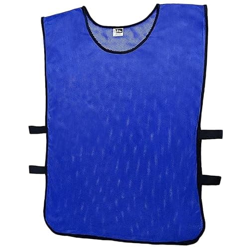 Image of Sterling Sports 12 X Football Training Bibs For Adults - Ideal Football Bibs Adult For Basketball, Soccer, Netball, Cricket & Rugby Training Equipment - Perfect Sports Vest (Senior, Blue)