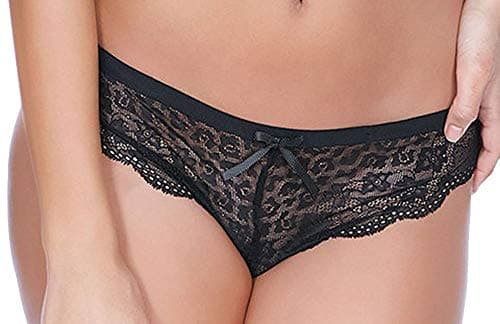 Image of Freya Fancies 1017 Brazilian Brief Knickers, Black, Small