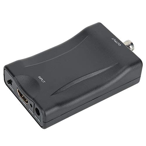 Image of Tosuny HDMI to BNC Video Converter, HDMI to BNC Video Converter for TV Display, Compatible with PAL/NTSC Systems for DVD Recorder, for 3.5mm Stereo Audio Signal, Black