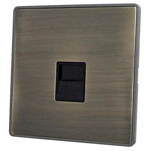 Image of Screwless Antique Brass Master Telephone Socket - LAB33B