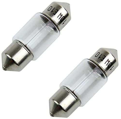 Image of Generisk Number Plate & Interior Car Bulbs – 269 C10W Bulbs for Car Interior Dome, Map, License Plate – Super Bright-12v 10w-1 Pair Number Plate Light Bulb