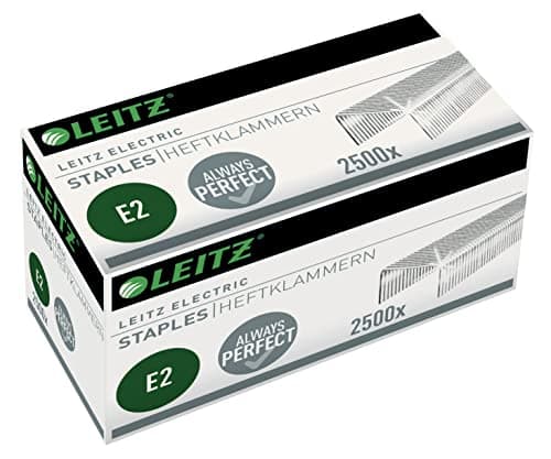 Image of Leitz 55690000 E2 Staples for Electric Staplers, 2500 Staples, Extra Strong Steel, 6 mm, 20 Sheet Capacity