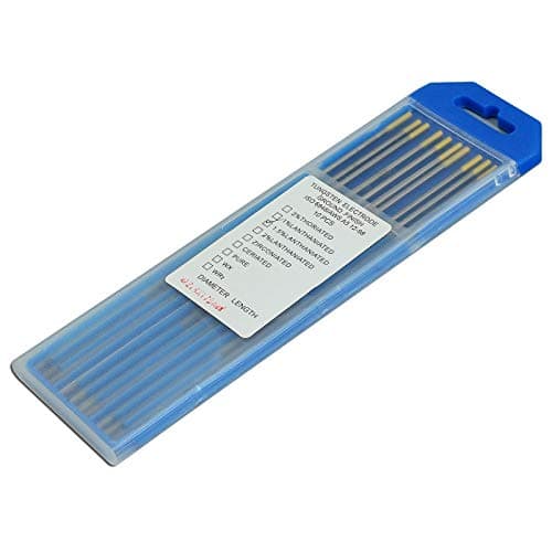 Image of RIVERWELD TIG Welding Tungsten Electrode 1.5% Lanthanated WL15 Gold Tips 2.4mm x 175mm Pack of 10