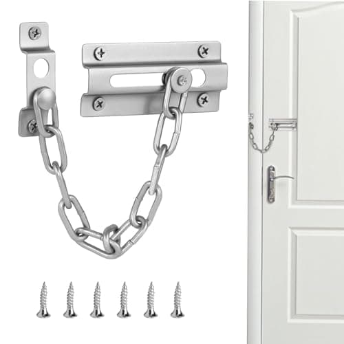 Image of 1PCS Stainless Steel Door Chain,Chain Lock for Door Anti Theft Home Safe Nickel Plated Door Locks with Screws,Door Chain Internal Door Lock,Door Chains for Front Door