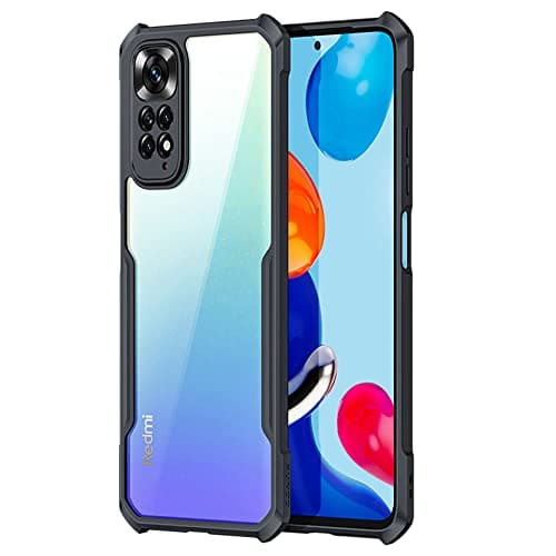 Image of TECHGEAR Redmi Note 11 Tough Case for [Fusion Armour] Premium Hybrid Tough Rugged Protective Bumper Case Heavy Duty Protection with Clear Back Designed For Xiaomi RedMi Note 11 - Black