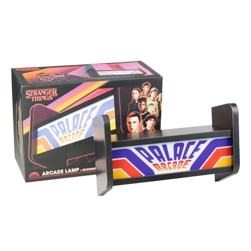 Image of Grupo Erik USB Lamp & Shelf - Stranger Things Merchandise | Mini Arcade Machine Wall Shelf, Wall Light USB, Mood Light | Gamer Gifts, Gaming Setup Accessories, Stranger Things Gifts