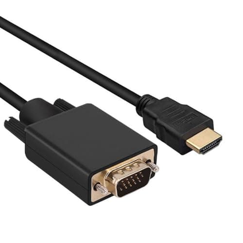 Image of HDMI to VGA Cable 1M, Uni-Directional HDMI (Male) to VGA (Male) 1080P@60Hz Converter Cable Compatible with Computer, Desktop, Laptop, PC, Monitor, Projector, HDTV, Raspberry Pi, Roku and More
