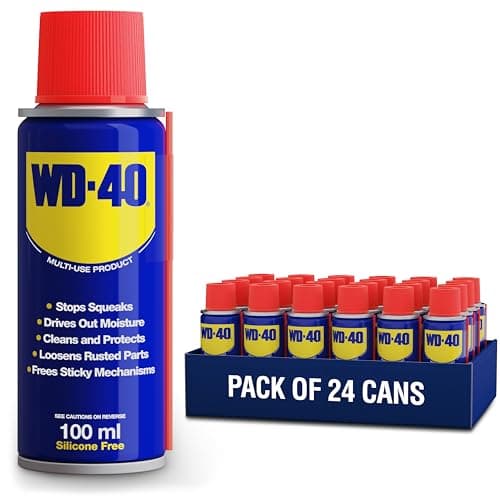 Image of WD-40 Multi-Use Toolbox Size Spray Can 100ml x 24 pack: The Ultimate Lubricant, Rust Protector and Penetrant
