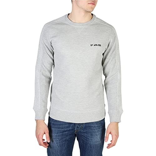 Image of Diesel S-Tina Felpa Grey Marl Crew Neck Sweatshirt - Large