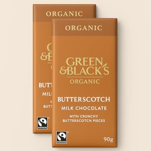 Image of Green & Blacks Organic Butterscotch Milk Chocolate Bar 90g - Pack of 2