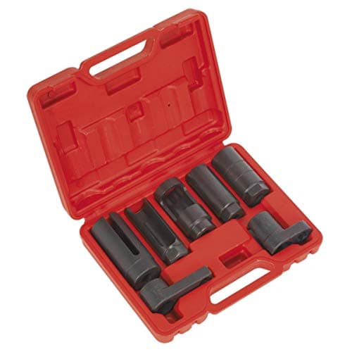 Image of Sealey Sx032 Oxygen Sensor Socket Set 7Pc 3/8 and 1/2Sq Drive