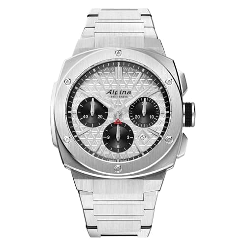 Image of Alpina Men's Alpiner Extreme Swiss Made 3-Hand Chronograph Automatic Watch, 62 Hour Power Reserve, Stainless Steel, Sapphire Crystal, 41mm, 100M Water Resistant, Silver, Alpiner Automatic Silver-Tone