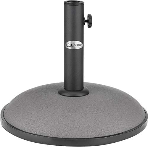 Image of CHRISTOW Garden Parasol Base 11kg, Round Patio Umbrella Weight, Outdoor Sun Shade Canopy Stand Holder, Heavy Duty Compound Concrete