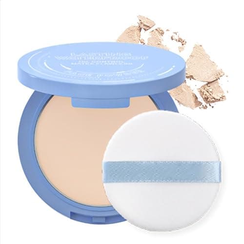Image of Foundation Setting Powder for Mature Skin, Oil Control Pressed Powder, Translucent Matte Finish, Long-Lasting Waterproof, Pore-Blurring Lightweight (CALASSIC IVORY)