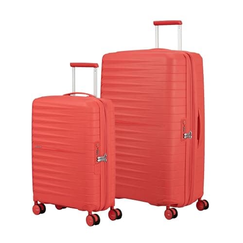 Image of American Tourister Disney Softside Luggage with Spinner Wheels, Minnie Mouse Red Bow, Checked-Medium 21-Inch, Disney Softside Luggage with Spinner Wheels