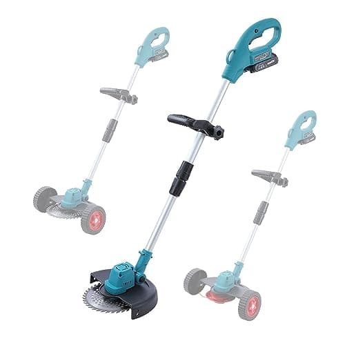 Image of KATSU FIT-BAT 21V Brushless Cordless Strimmer with 2 x 1.5Ah Battery and Charger, Telescopic Lightweight 2 in 1 Grass Trimmer Lawn Edger, 20cm Cutting Width, for Lawn Garden Yard Weeding
