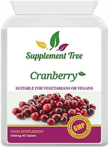 Image of Cranberry 5000mg 90 Tablets | High Strength Cranberry Supplement | UK Manufactured | Vegans & Vegetarians Friendly